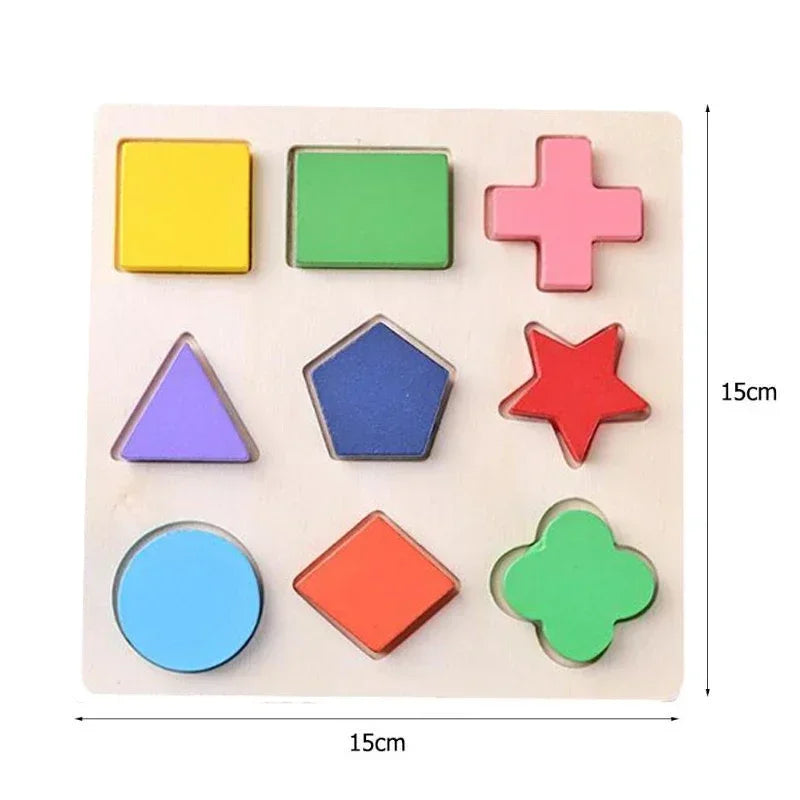 Montessori Wooden Toys for Babies 1 2 3 Years Boy Girl Gift Baby Development Games Wood Puzzle for Kids Educational Learning Toy